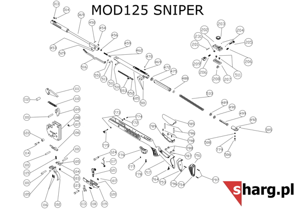 Barrel Lock Spring for Hatsan MOD 33-135, Striker (459)