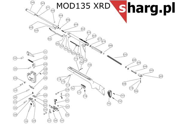 Barrel Lock Spring for Hatsan MOD 33-135, Striker (459)