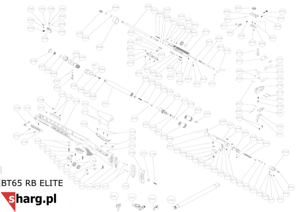 Barrel for Hatsan PCP Airguns: AT44 LONG, BT65 (2656)