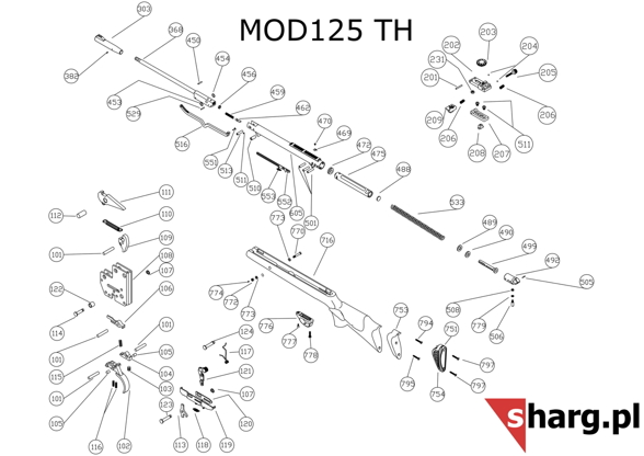 Front bail fixing screw Hatsan MOD 33 - 155, Dominator 200, Striker, Proxima (777)