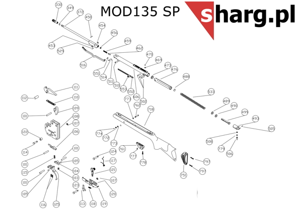 Front bail fixing screw Hatsan MOD 33 - 155, Dominator 200, Striker, Proxima (777)