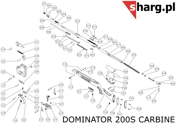 Front bail fixing screw Hatsan MOD 33 - 155, Dominator 200, Striker, Proxima (777)