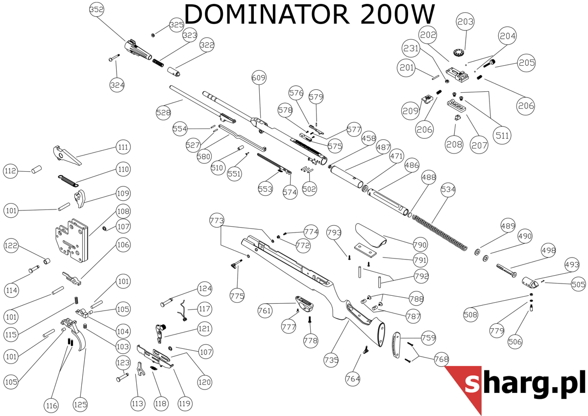 Front bail fixing screw Hatsan MOD 33 - 155, Dominator 200, Striker, Proxima (777)