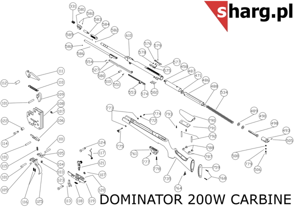 Front bail fixing screw Hatsan MOD 33 - 155, Dominator 200, Striker, Proxima (777)