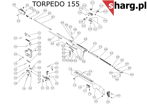 Front bail fixing screw Hatsan MOD 33 - 155, Dominator 200, Striker, Proxima (777)