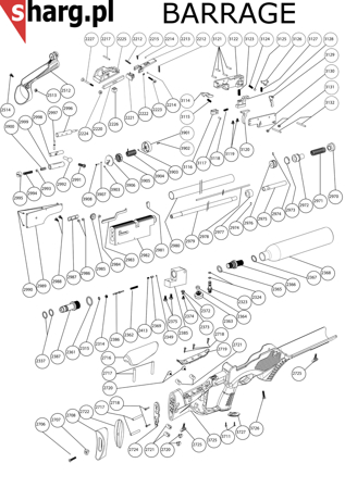 Fuse spring for Hatsan AT44, Airmax, Barrage, BullMaster, Galatian, Hercules, Nova, Predator air rifles (2413)