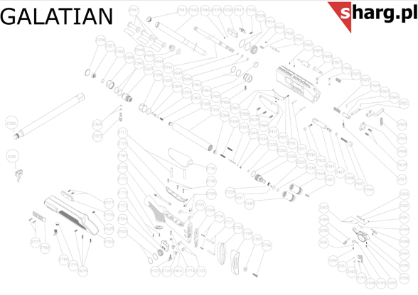 Gold trigger for Hatsan Galatian airgun (2194 GD)