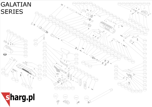 Gold trigger for Hatsan Galatian airgun (2194 GD)