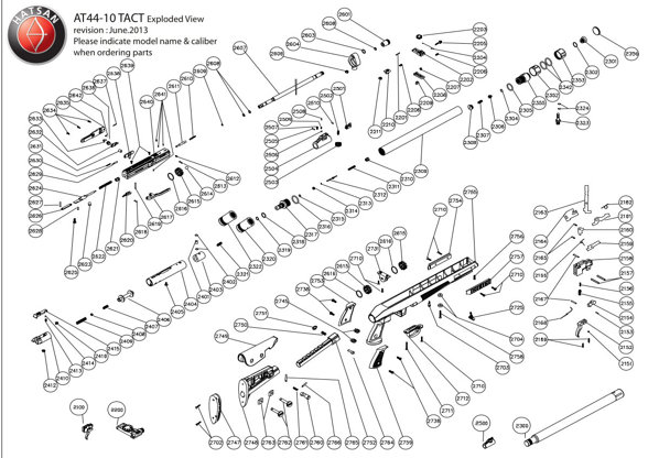 Hammer sear pin for Hatsan AT44, Airmax, Nova, Gladius, Trophy airgun (2618)