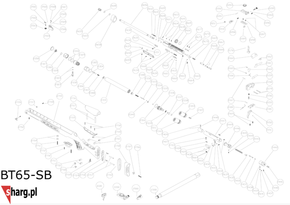 Incomplete lower module for Hatsan BT65 air rifle (2447)