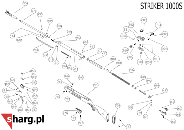 Lever guide for Hatsan Striker airgun (559)