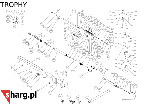 Magazine pin for Hatsan AT44, Airmax, BT65, BullBoss, Gladius, Nova, Trophy airgun (2611)