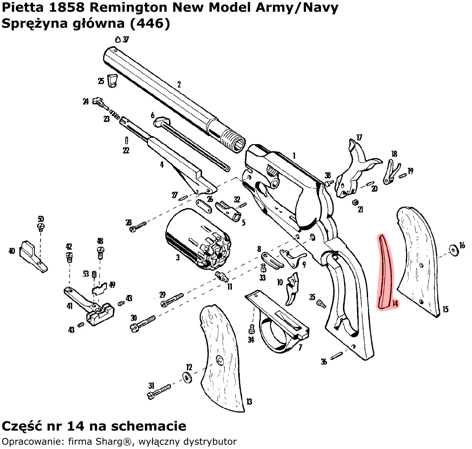 Main Spring Pietta Remington 1858 New Model Army (446)