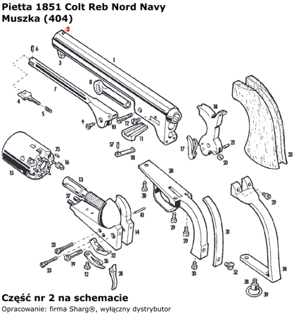 Pietta 1851 Colt, 1862 Spiller & Burr, 1836 Paterson Front Sight (404)