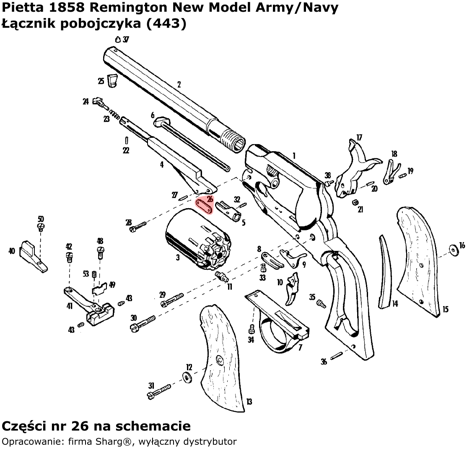 Pietta 1858 Remington New Model Army (443) afterbolt connector