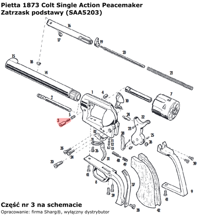 Pietta 1873 SA Peacemaker Base Pin Latch (SAA5203)