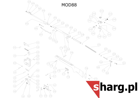 Pin ring for Hatsan MOD 33-35S, MOD 55S-155, Dominator 200, Proxima (107)