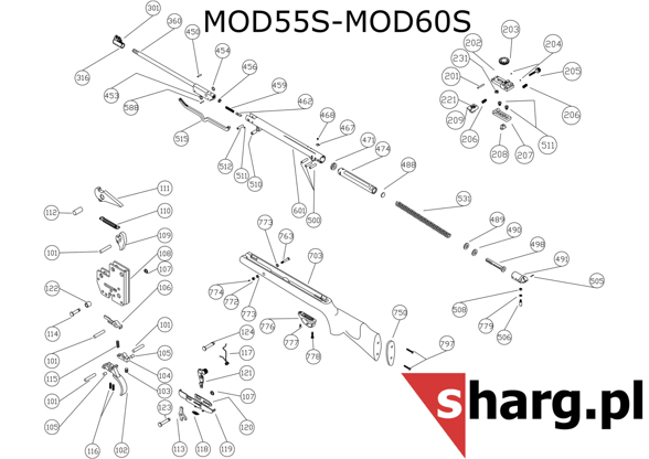 Pin ring for Hatsan MOD 33-35S, MOD 55S-155, Dominator 200, Proxima (107)