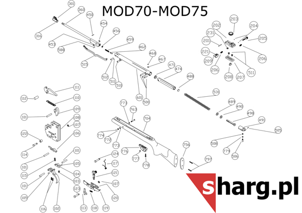 Pin ring for Hatsan MOD 33-35S, MOD 55S-155, Dominator 200, Proxima (107)