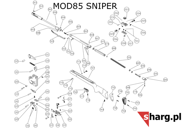 Pin ring for Hatsan MOD 33-35S, MOD 55S-155, Dominator 200, Proxima (107)