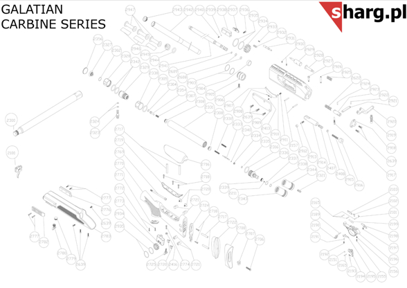 Stock back connection screw for Hatsan AT44, BT65, Galatian, Nova Series (2711)