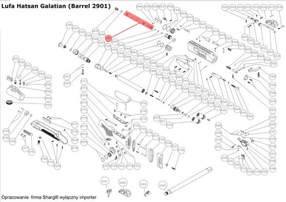 Lufa do wiatrówki Hatsan Hercules, Galatian (2901)