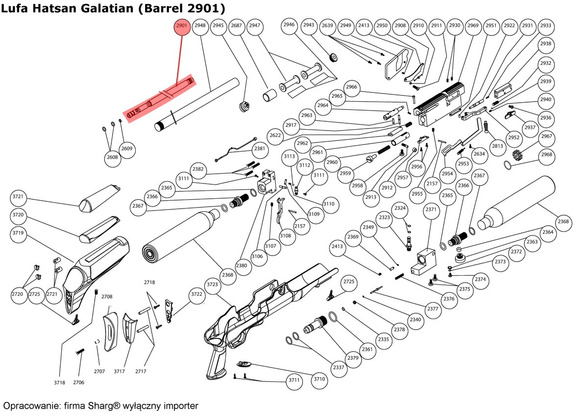 Lufa do wiatrówki Hatsan Hercules, Galatian (2901)