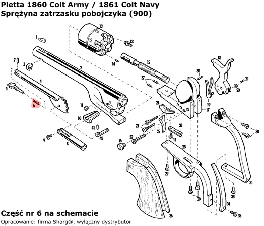 Spring latch Pietta 1851 Colt Navy (900)