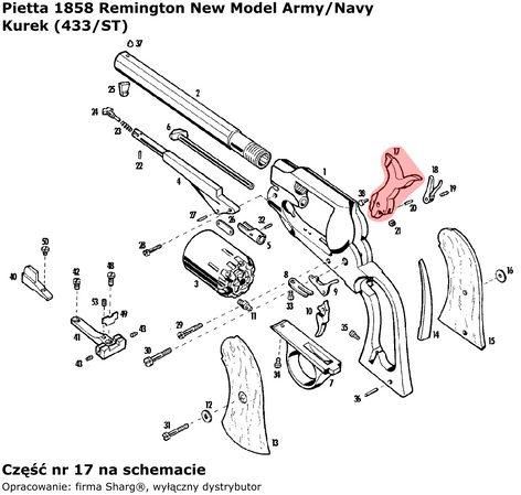 Pietta revolver cock (433/ST)