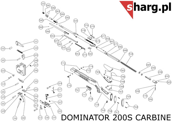 Front bail fixing screw Hatsan MOD 33 - 155, Dominator 200, Striker, Proxima (777)