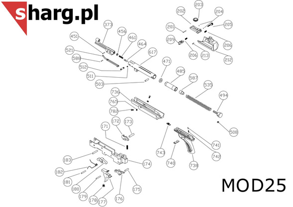Barrel Nipple Bolt for Hatsan MOD 25-99, Striker (512)