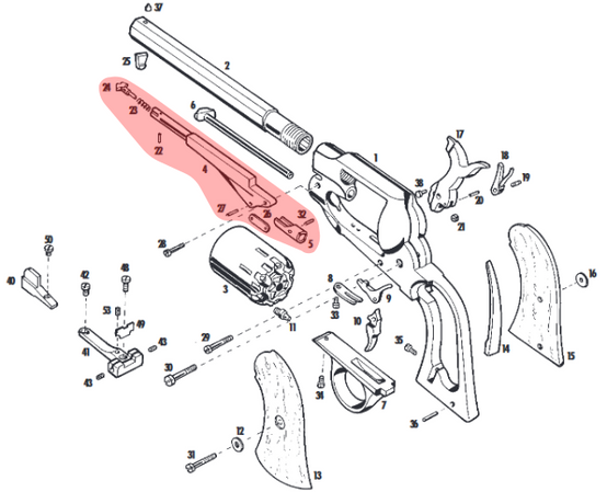 Pobojczyk Pietta Remington 1858 New Model Navy .36 (A466)