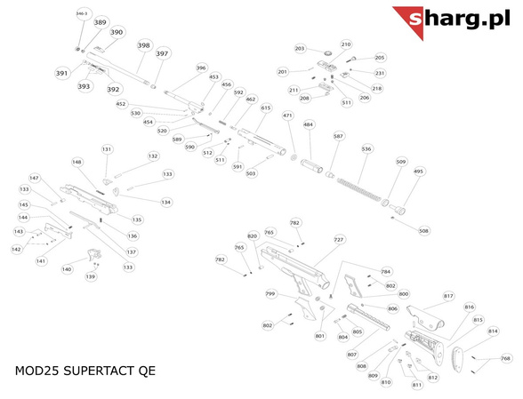 Lock pusher pin for Hatsan 25 SuperTact Air Pistol (804)