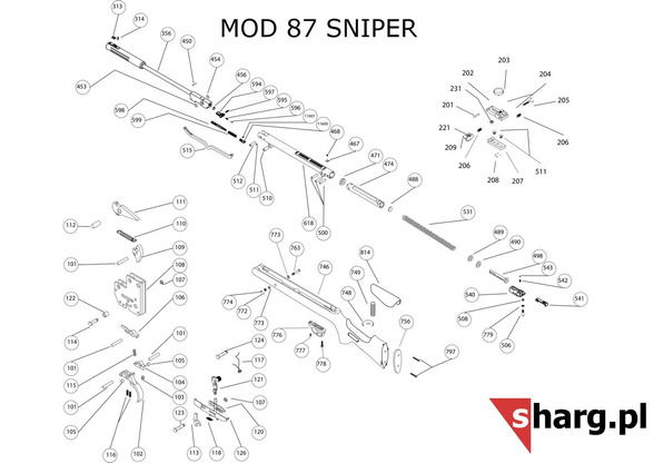 Front bail fixing screw Hatsan MOD 33 - 155, Dominator 200, Striker, Proxima (777)