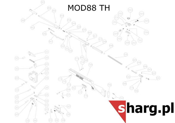 Spring follower pin for Hatsan MOD 55S-105X Torpedo (500)