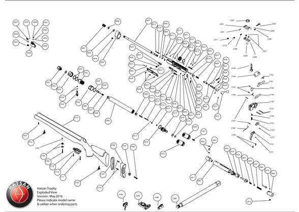 Sworzeń zwalniania do wiatrówki Hatsan AT44 (2618)