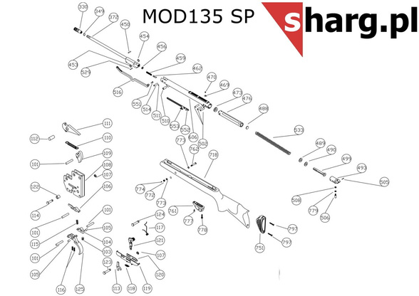 Front bail fixing screw Hatsan MOD 33 - 155, Dominator 200, Striker, Proxima (777)