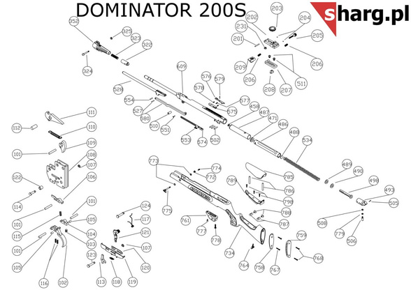 Front bail fixing screw Hatsan MOD 33 - 155, Dominator 200, Striker, Proxima (777)