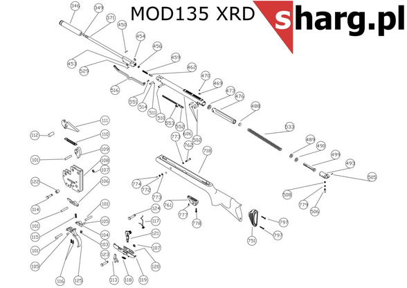 Front bail fixing screw Hatsan MOD 33 - 155, Dominator 200, Striker, Proxima (777)