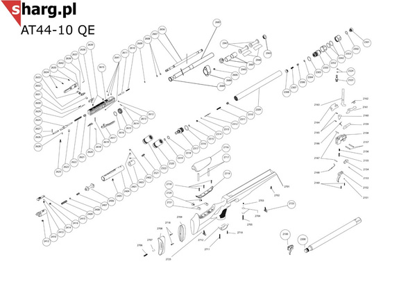Hammer stop screw screw cylinder airgun Hatsan AT44, Nova Series (2405)