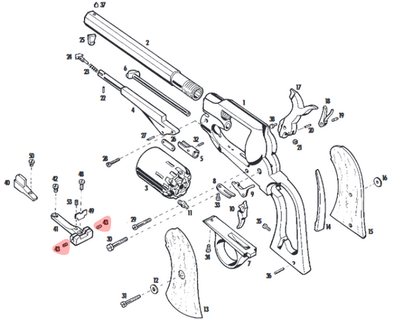 Śruba do regulacji muszki Pietta Remington New Model Army Target 1858, Remington New Model Navy Target 1858 (3539)