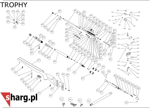 Pellet pusher for Hatsan Trophy airgun BT65 cal 6.35mm (2670-3)