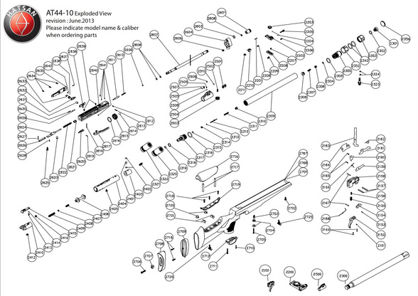 Sworzeń zwalniania do wiatrówki Hatsan AT44 (2618)