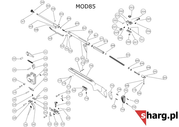 Sprężyna bezpiecznika do wiatrówki Hatsan MOD 55S-155 (117)